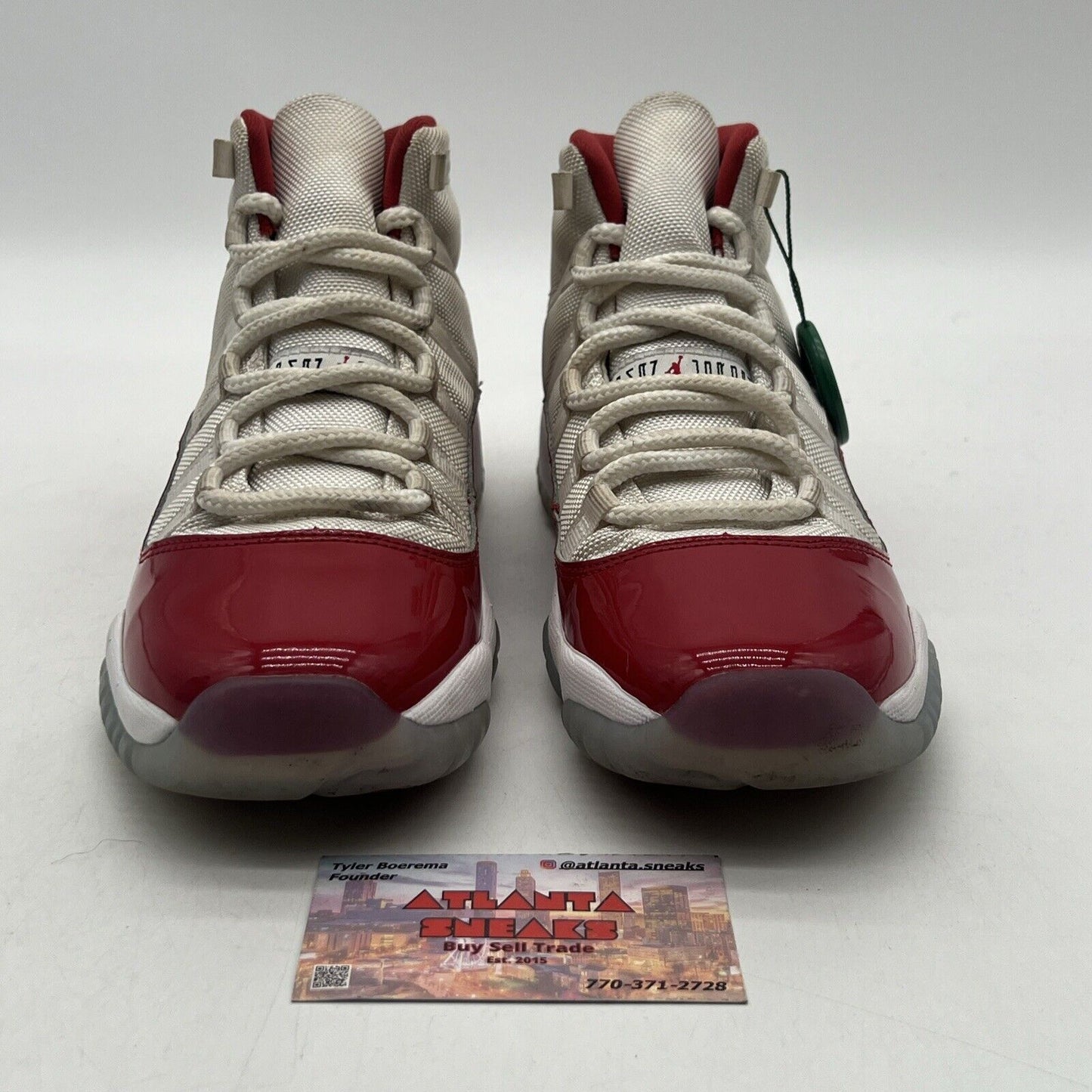 Size 7 - Jordan 11 Retro High Cherry White Leather Red (378038-116)