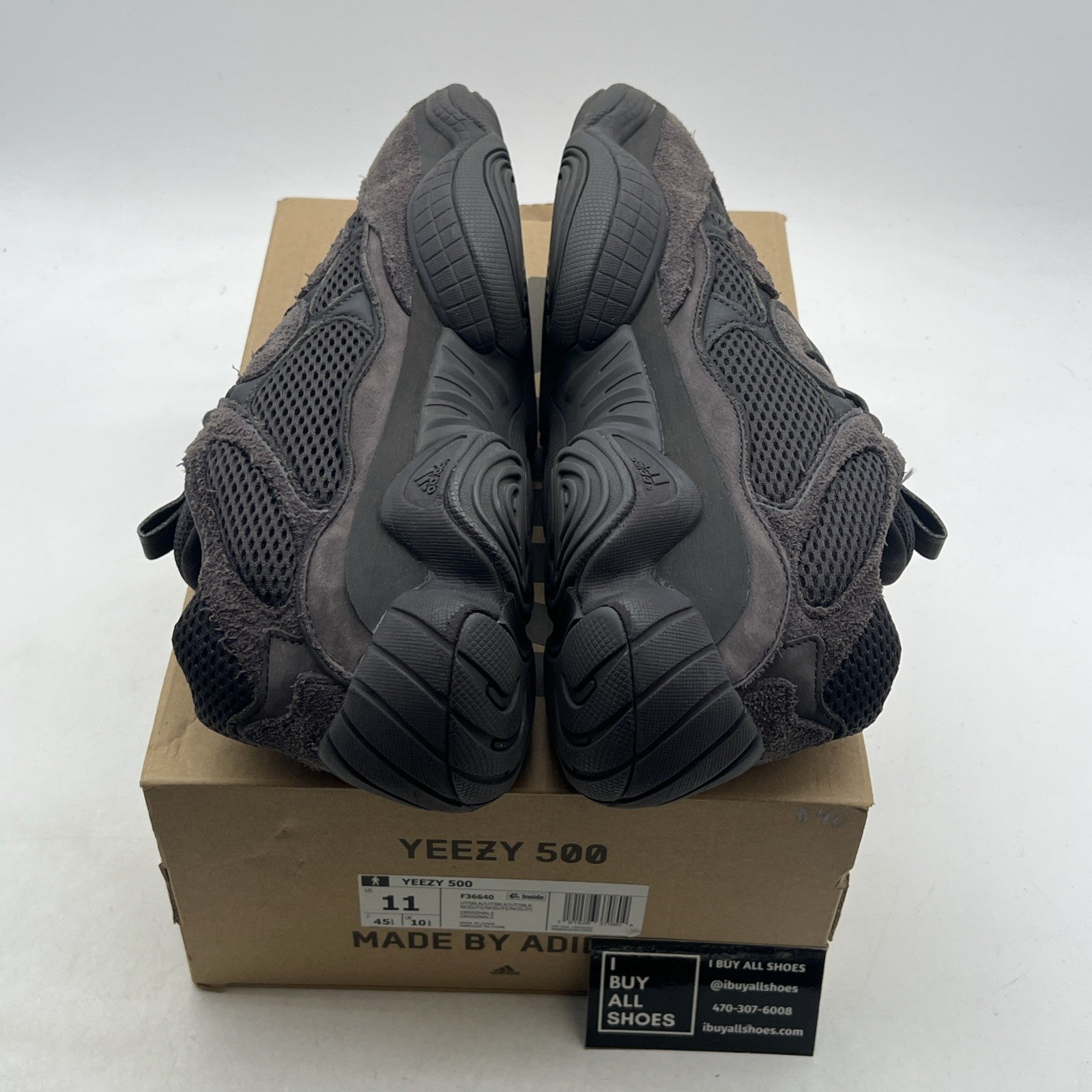 Size 11 - adidas Yeezy 500 Low Utility Black (F36640)