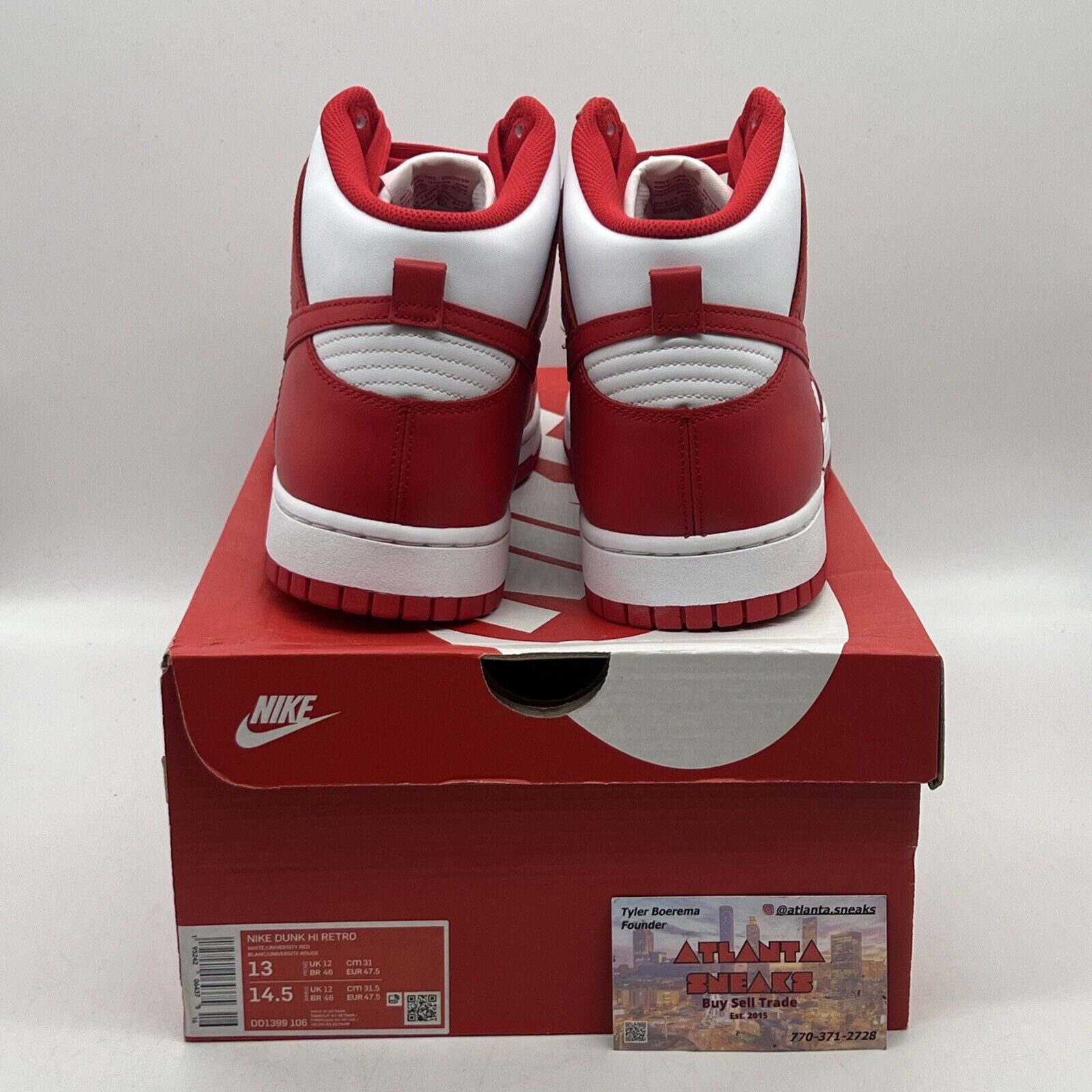 Size 13 - Nike Dunk High University Red Brand New Og All