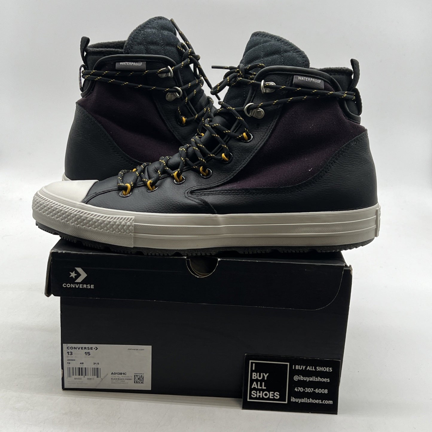 Size 15W - Converse Chuck Taylor All Star All Terrain HI Black/Maroon (A01381C)