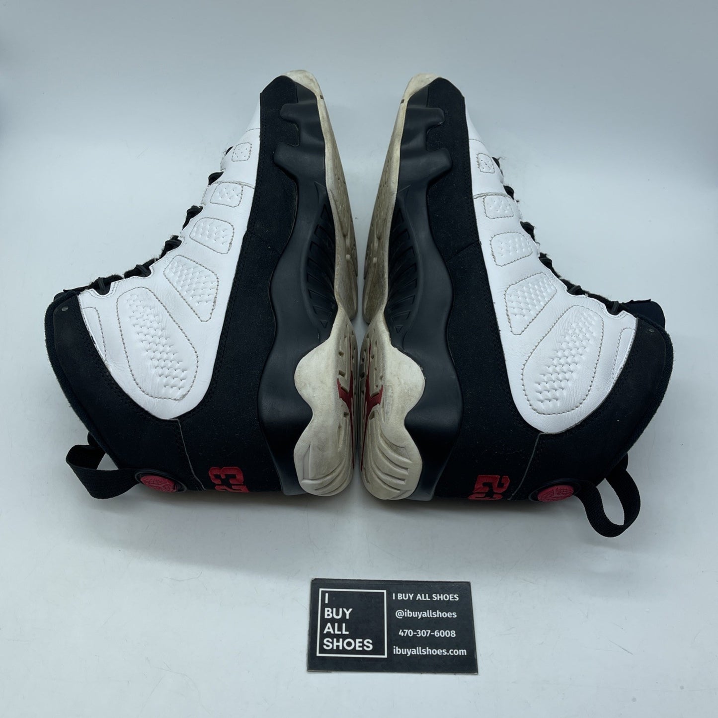 Size 11 - Jordan 9 Retro space jam 2016 Black White Suede Leather (302370-112)