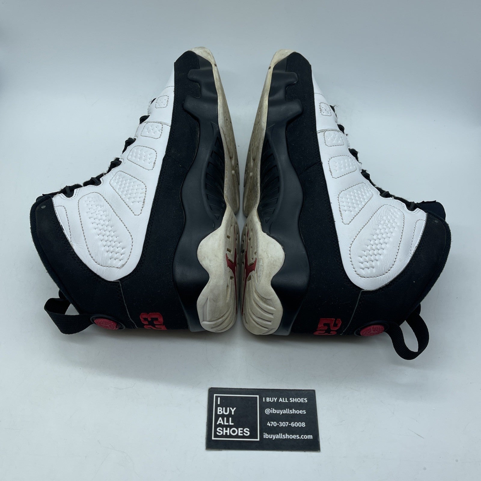 Size 11 - Jordan 9 Retro space jam 2016 Black White Suede Leather (302370-112)