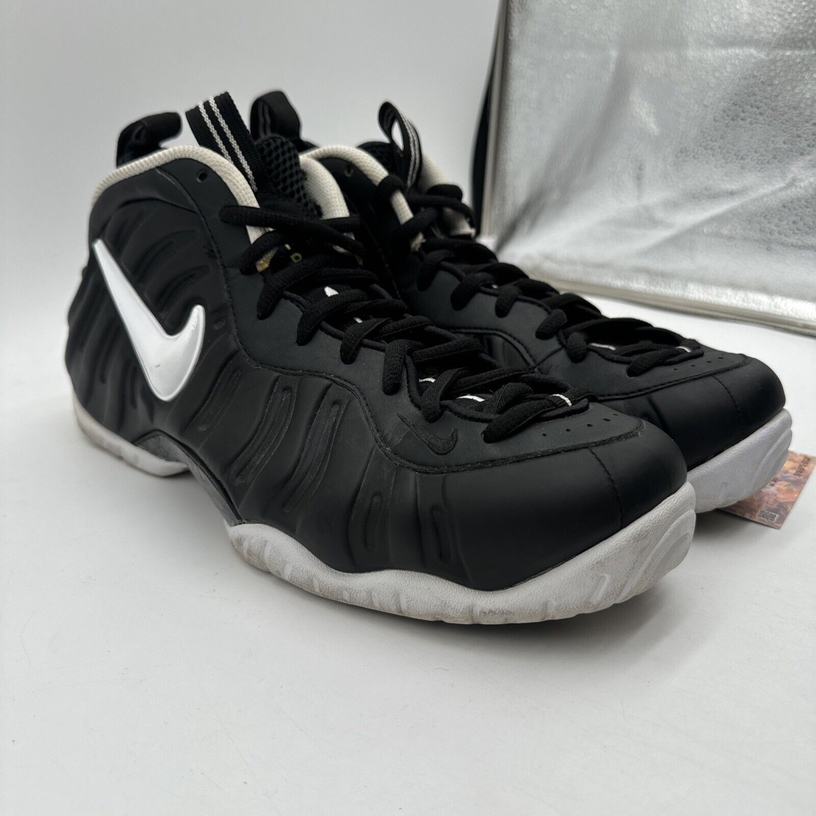 Size 11.5 - Nike Air Foamposite Pro Dr. Doom 2016 Black White Shiny Bulky Sneake