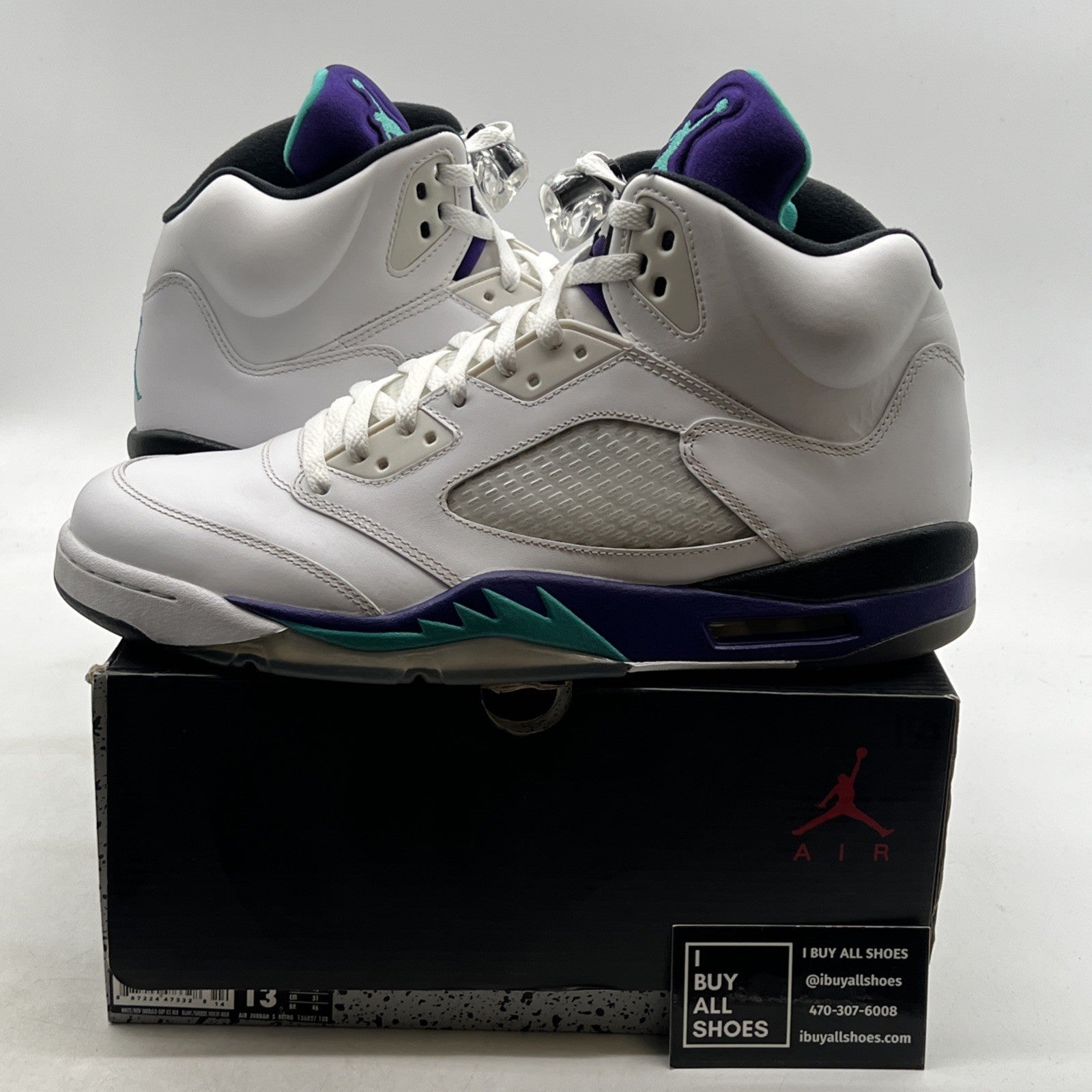 Size 13 - Air Jordan 5 Retro Grape 2013 (136027-108)