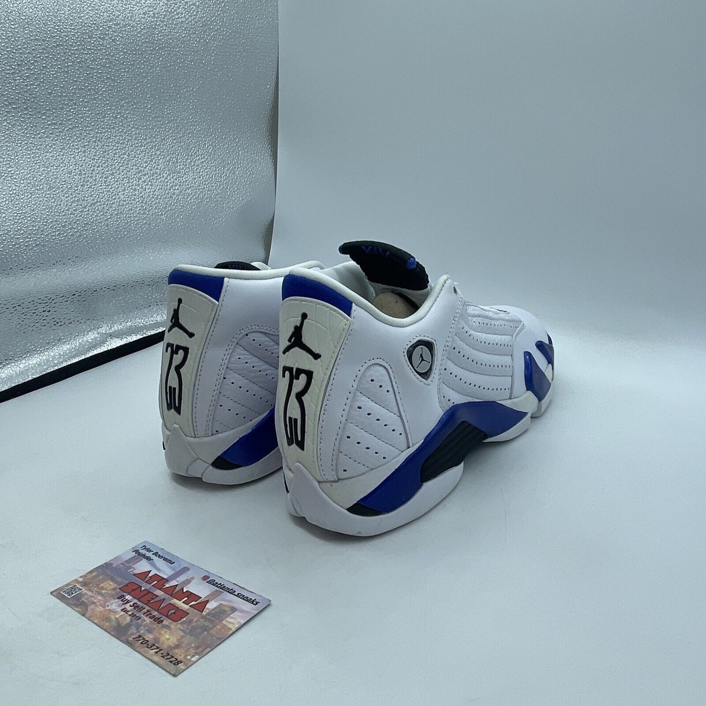 Size 6Y - Air Jordan 14 Retro Hyper Royal Blue Black White Leather (487524-104)