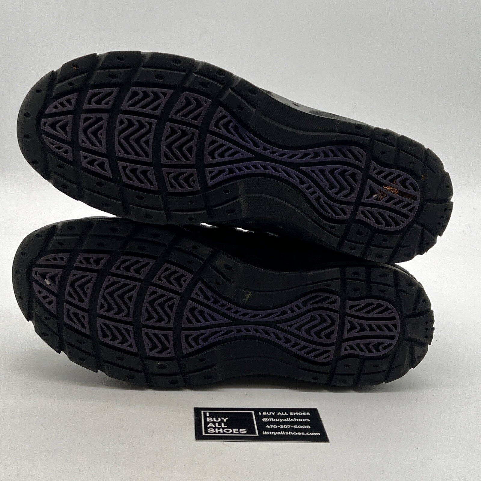Size 12 - Nike Foamposite Black/Club Purple (333791-504)