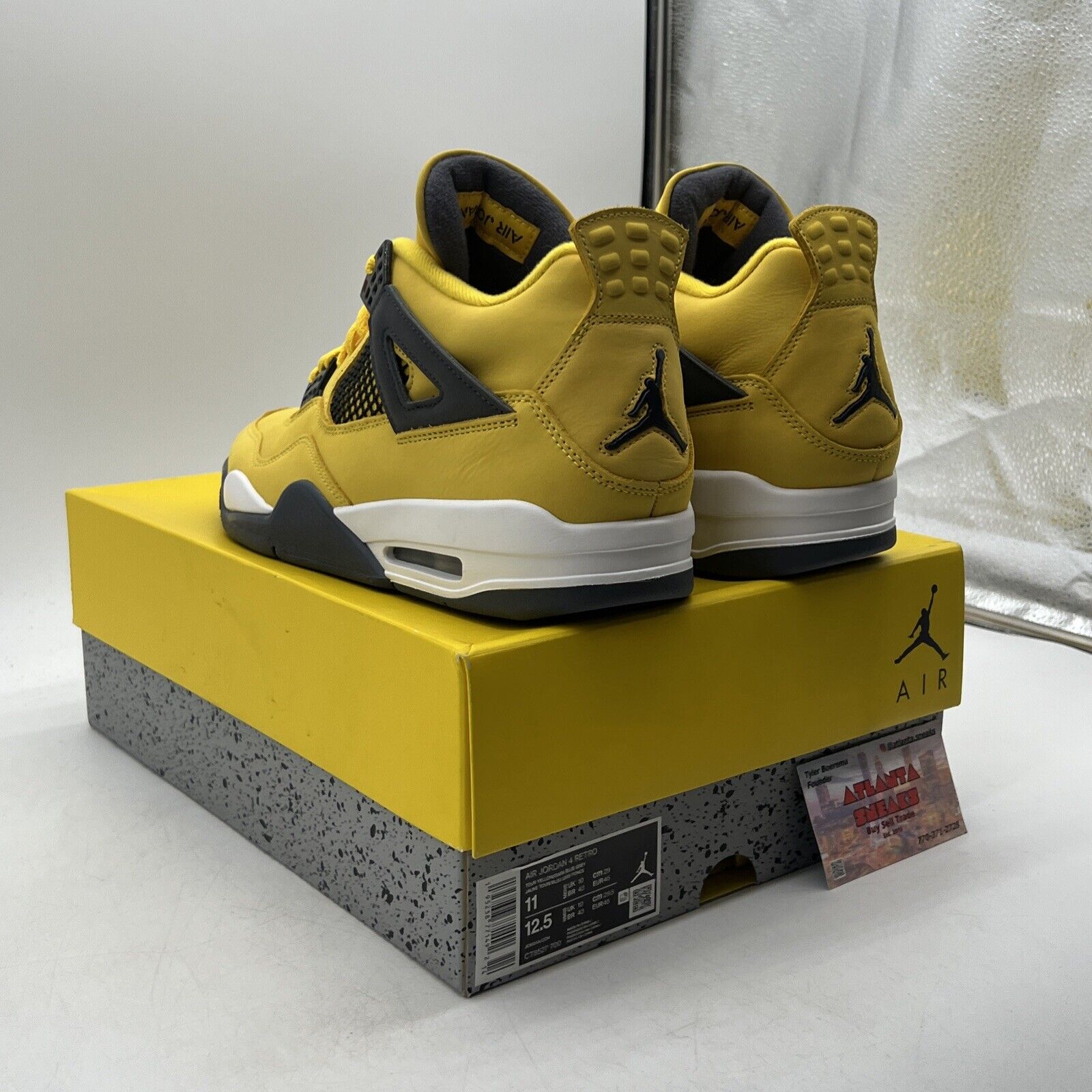 Size 11 - Jordan 4 Retro Mid Lightning Suede Grey White (CT8527-700)