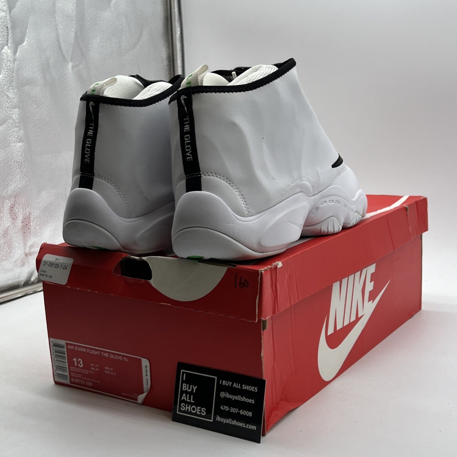 Size 13 - Nike Air Zoom Flight The Glove SL White Poison Green (616773-100)