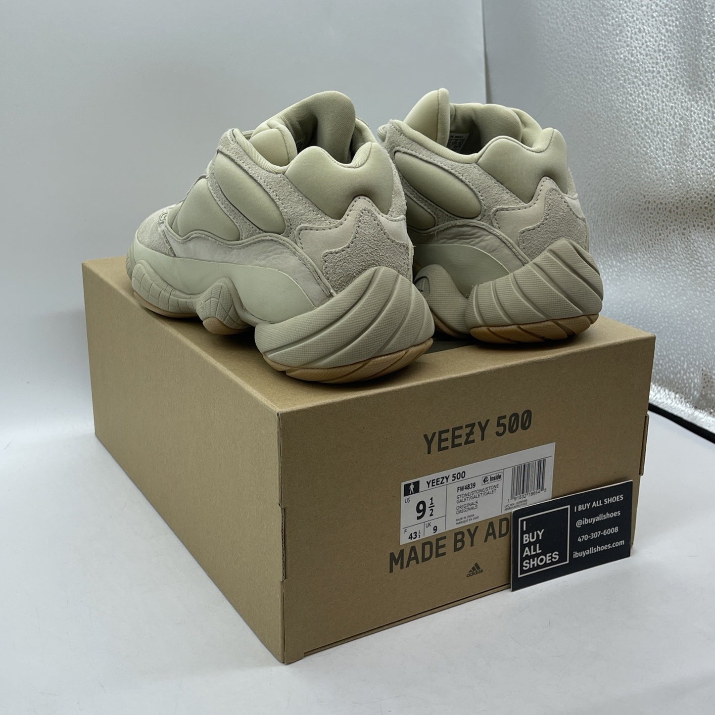 Size 9.5 - adidas Yeezy 500 Stone Brown Suede  (FW4839)