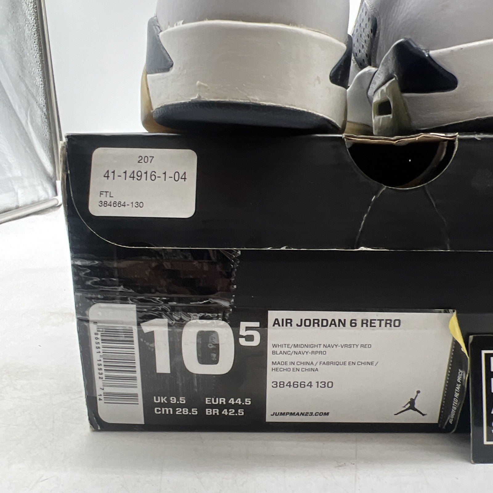 Size 10.5 - Air Jordan 6 Retro 2012 Olympic (384664-130)