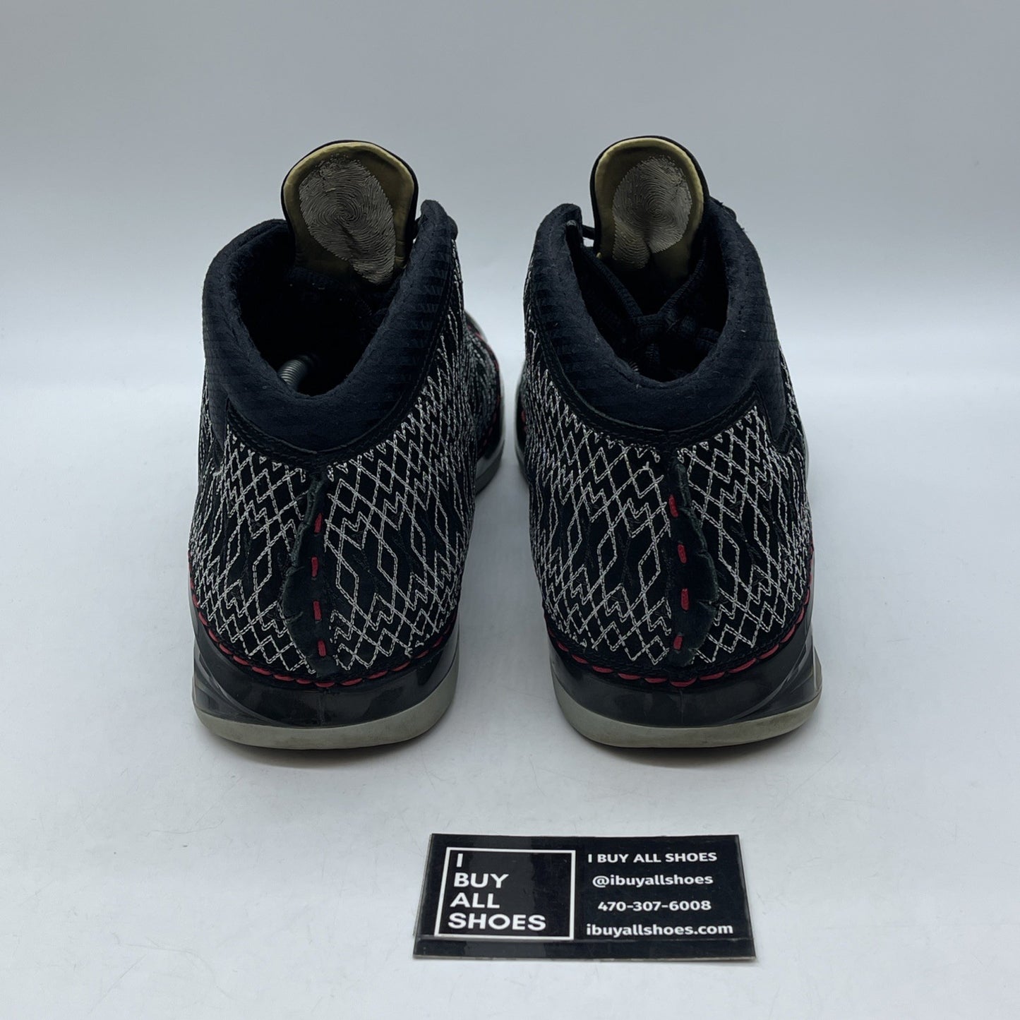 Size 13 - Air Jordan 23 OG Black Stealth White Red Suede (318376-001)