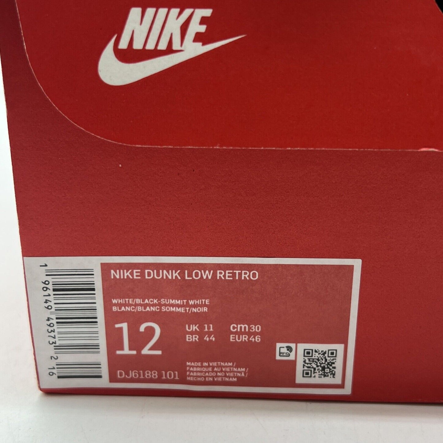Size 12 - Nike Dunk Low Reverse Panda (DJ6188-101)