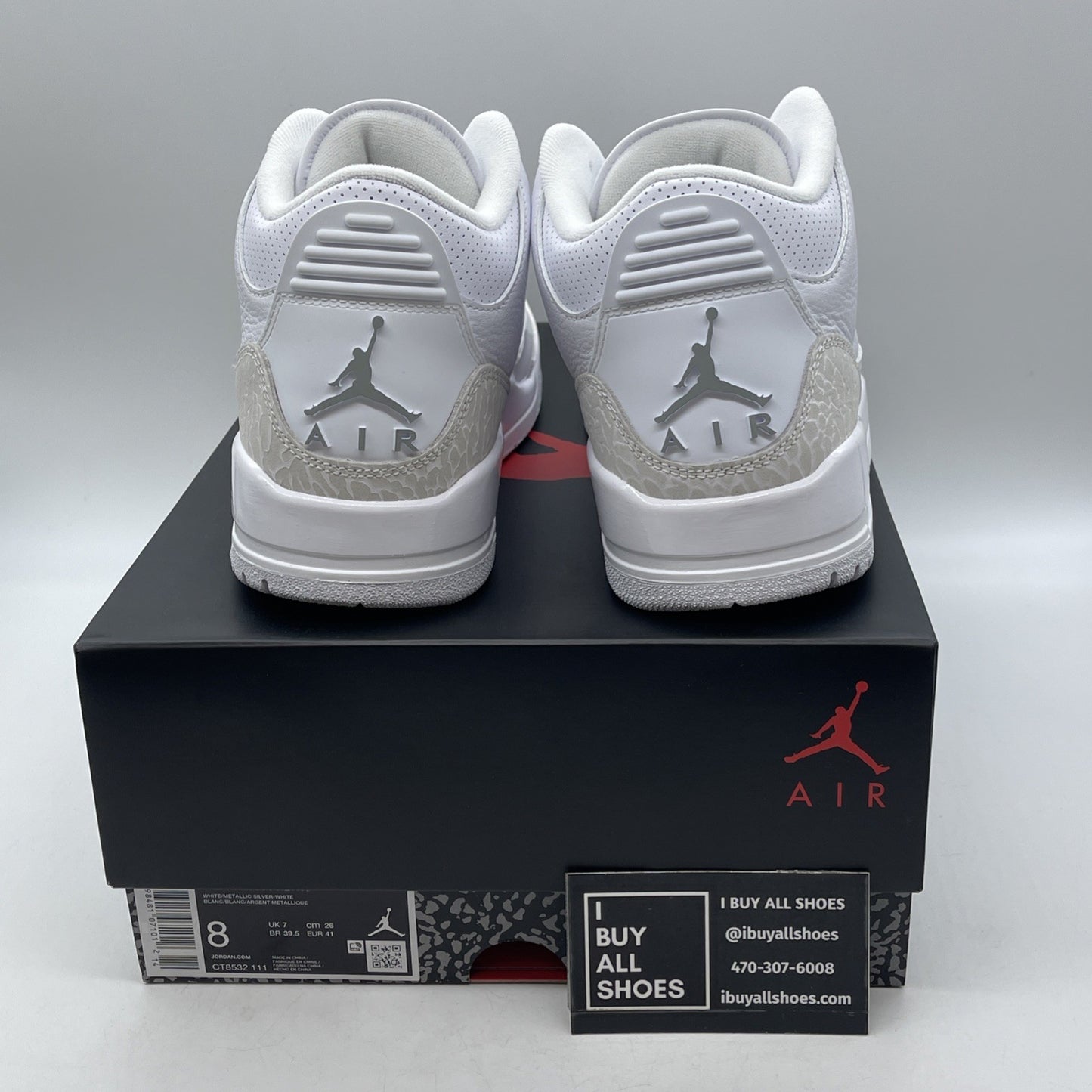 Size 8 - Air Jordan 3 Retro 2025 Pure Money Suede Leather (CT8532-111)