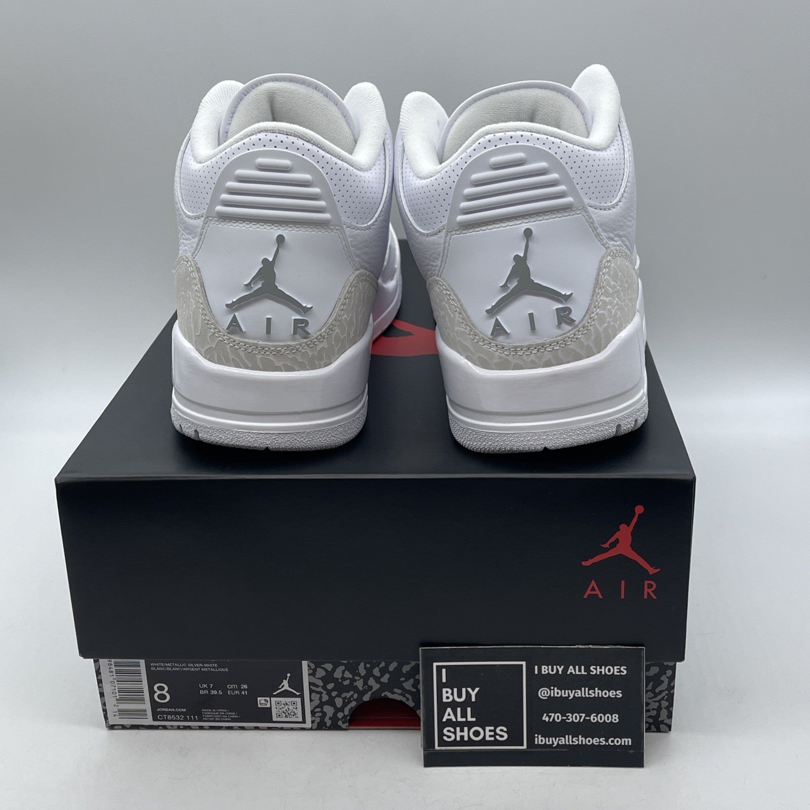 Size 8 - Air Jordan 3 Retro 2025 Pure Money Suede Leather (CT8532-111)