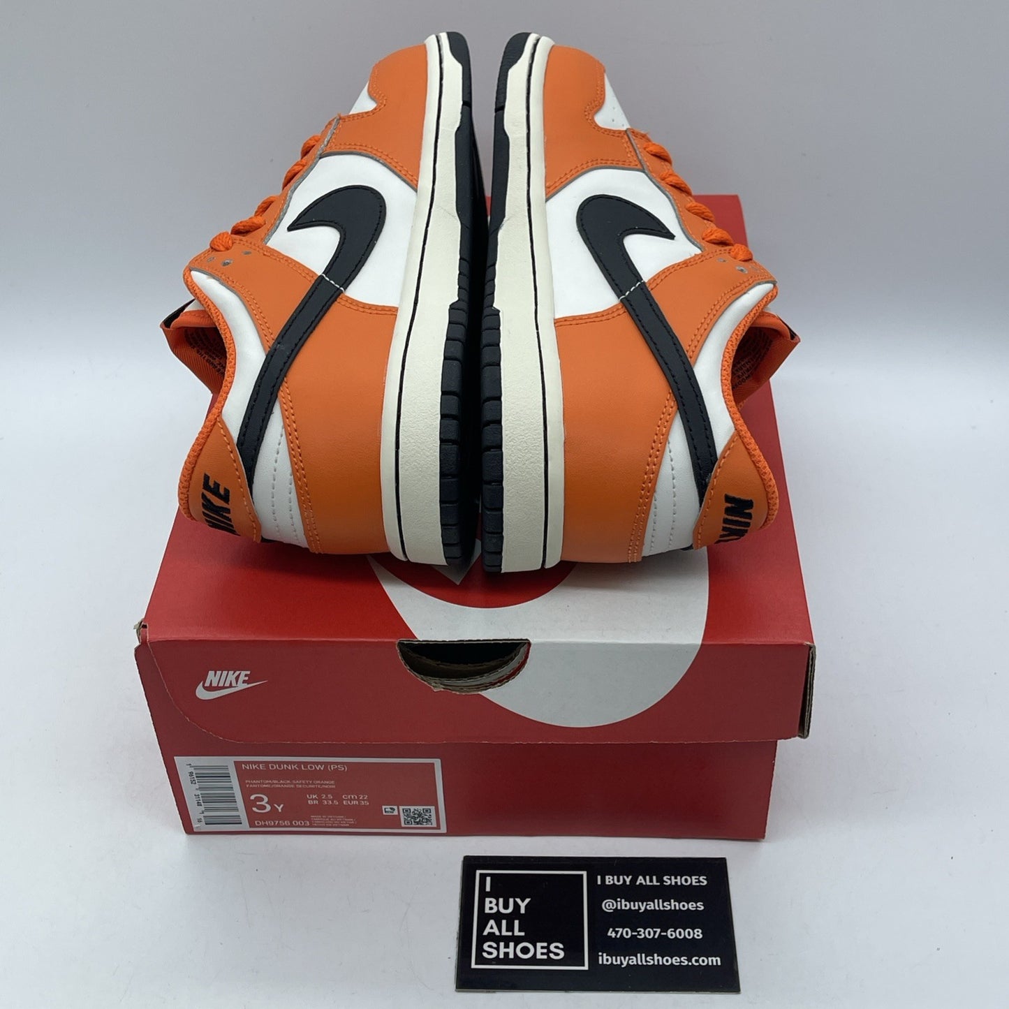 Size 3Y (PS) - Nike Dunk Low Halloween  Orange White Black (DH9756-003)