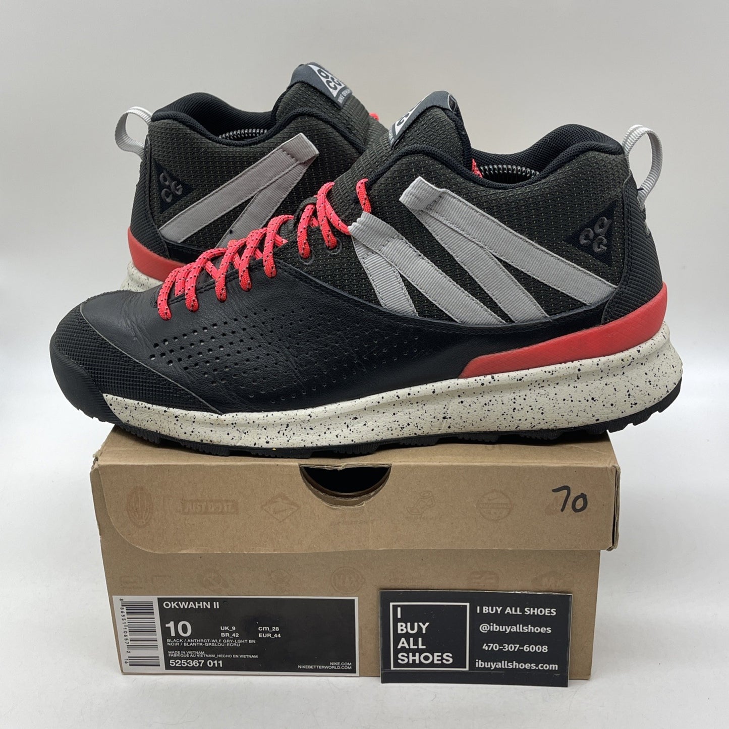 Size 10 - NIKE ACG OKWAHN II 2 Cloudnova White Pearl (525367-011)