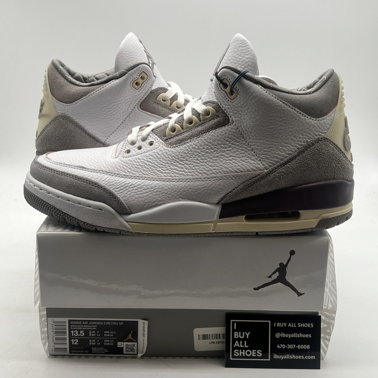 Size 13.5 - Jordan 3 Retro SP x A Ma Maniere Low Raised By Women W (DH3434-110)