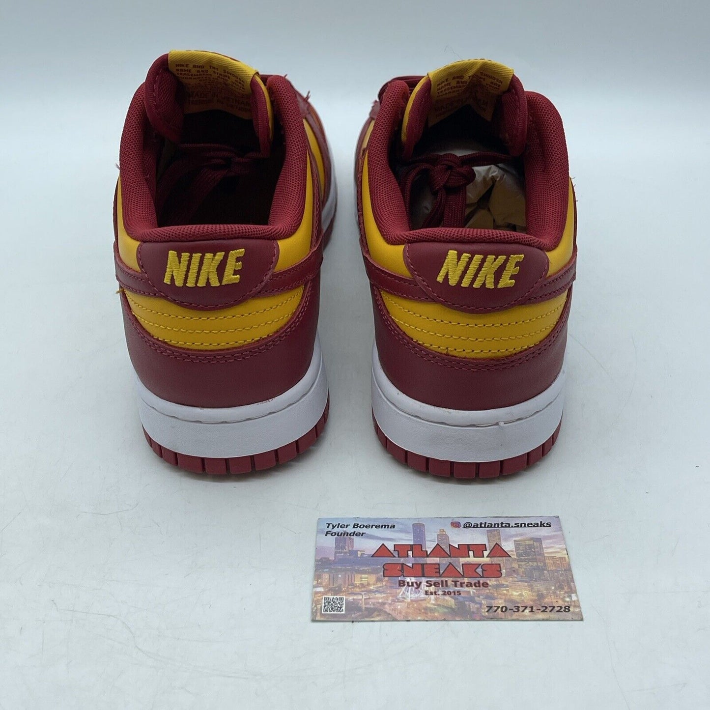 Size 9.5 - Nike Dunk Low USC - DD1391-701 Red Yellow White Leather (DD1391-701)