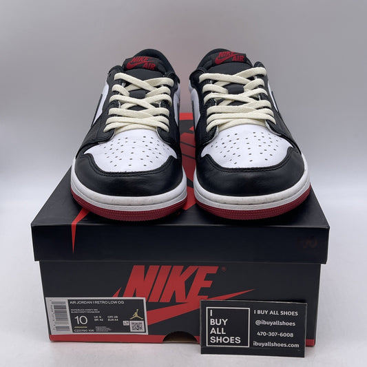 Size 10 - Air Jordan 1 Retro OG Low Black Toe (CZ0790-106)