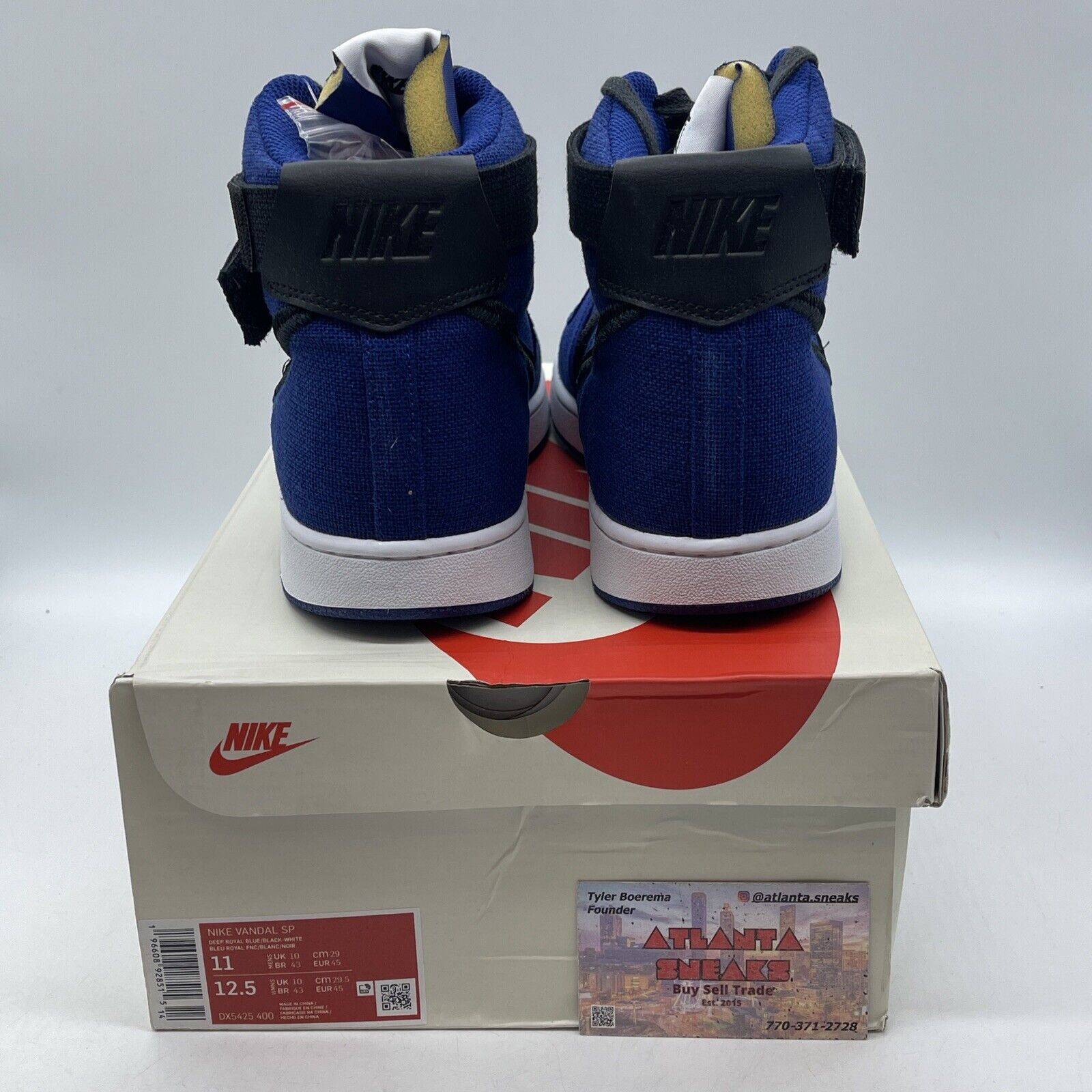 Size 11 - Nike Stussy x Vandal High Deep Royal Blue Suede Leather (DX5425-400)