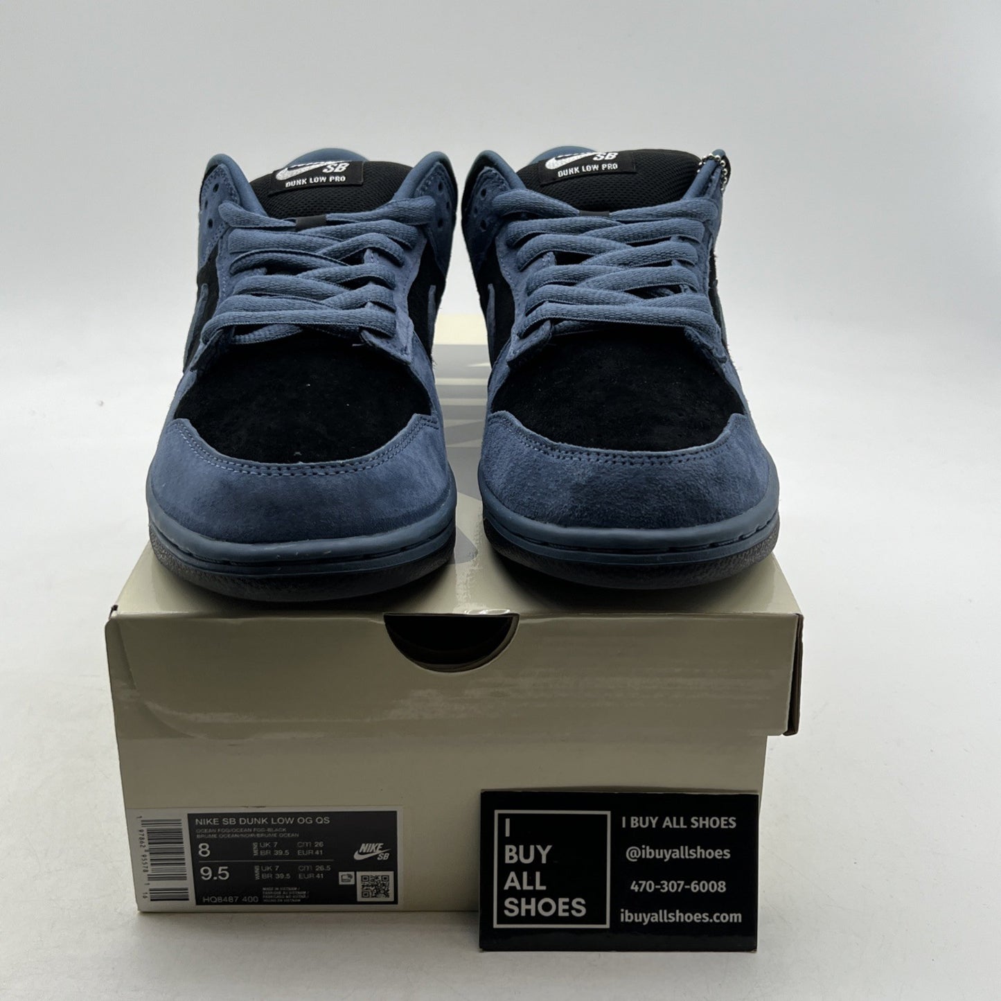 Size 8 - Nike Supreme x Dunk SB Low Ocean Fog (HQ8487-400)