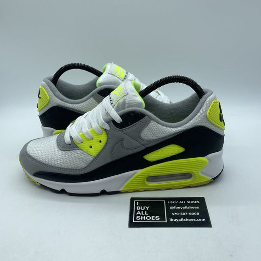 Size 7.5 - Nike Air Max 90 2020 Volt Gray Black Suede Leather (CD0881-103)