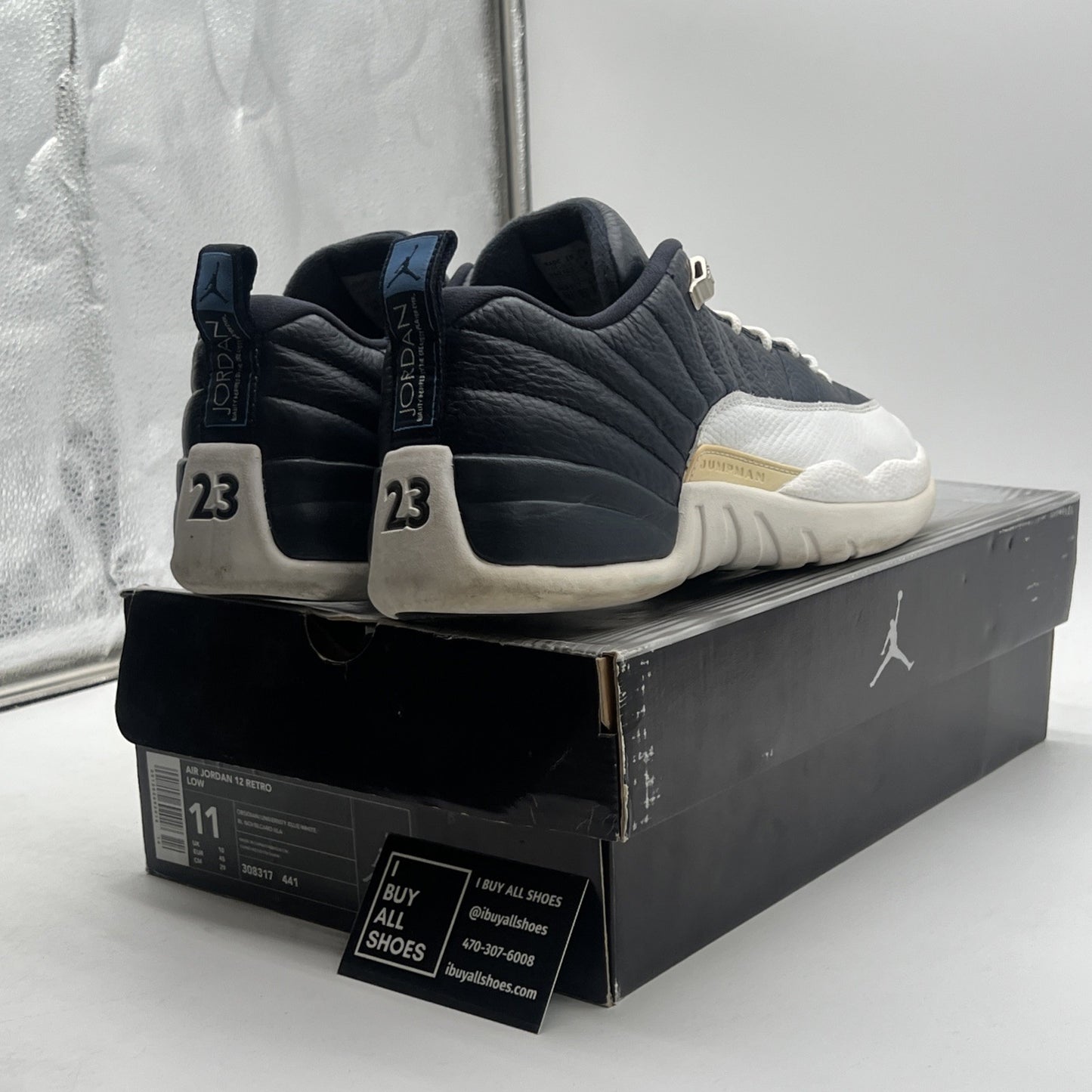 Size 11 - Air Jordan 12 Retro 2004 Low Obsidian (308317-441)