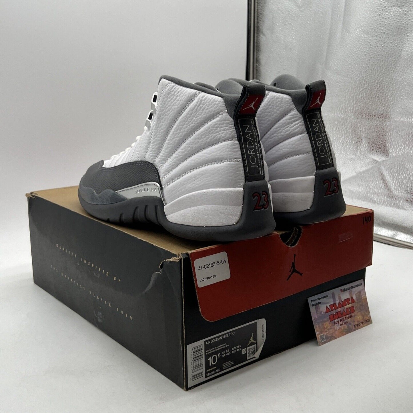 Size 10.5 - Air Jordan 12 Retro Dark Grey (130690-160)