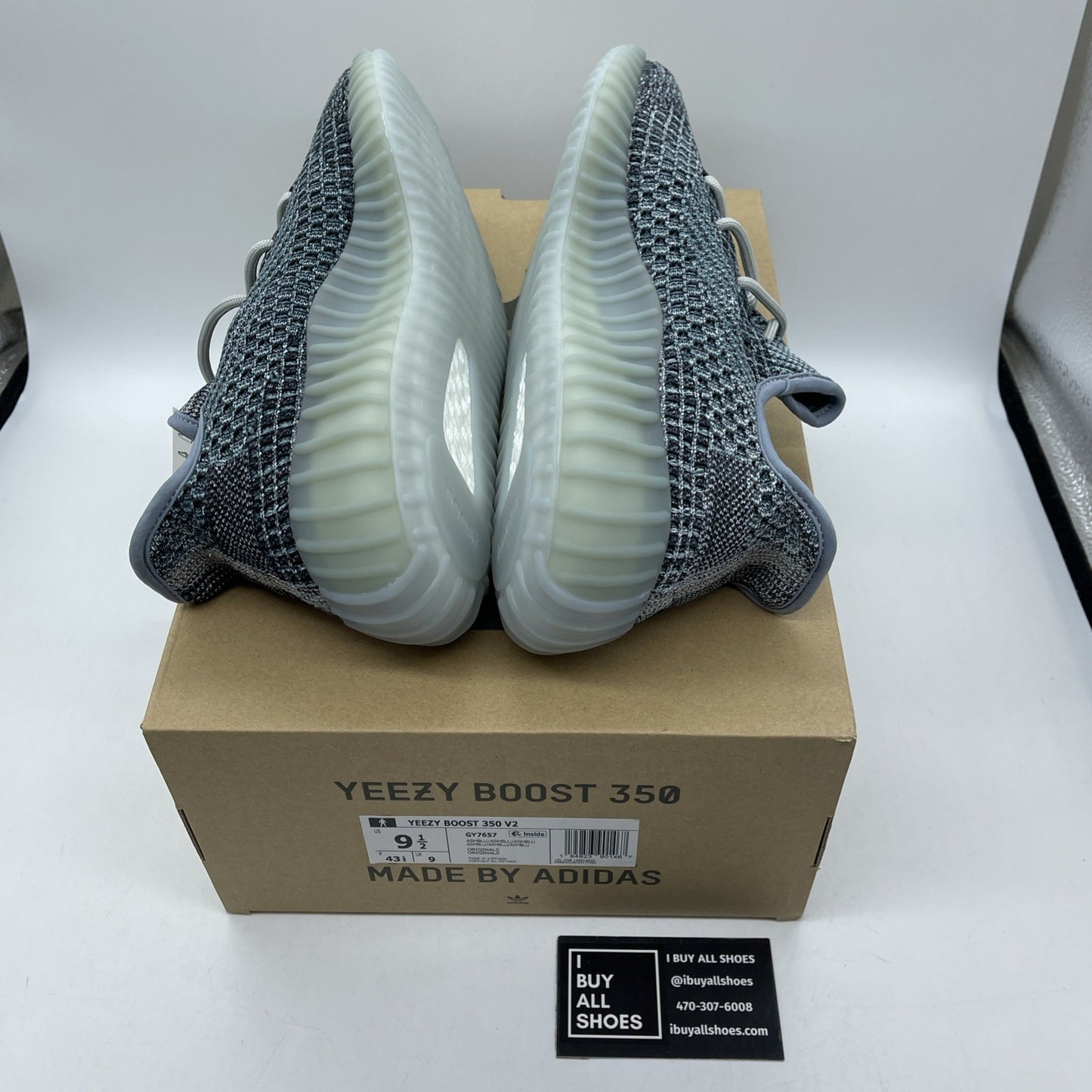 Size 9.5 - adidas Yeezy Boost 350 V2 Ash Blue Suede (GY7657)