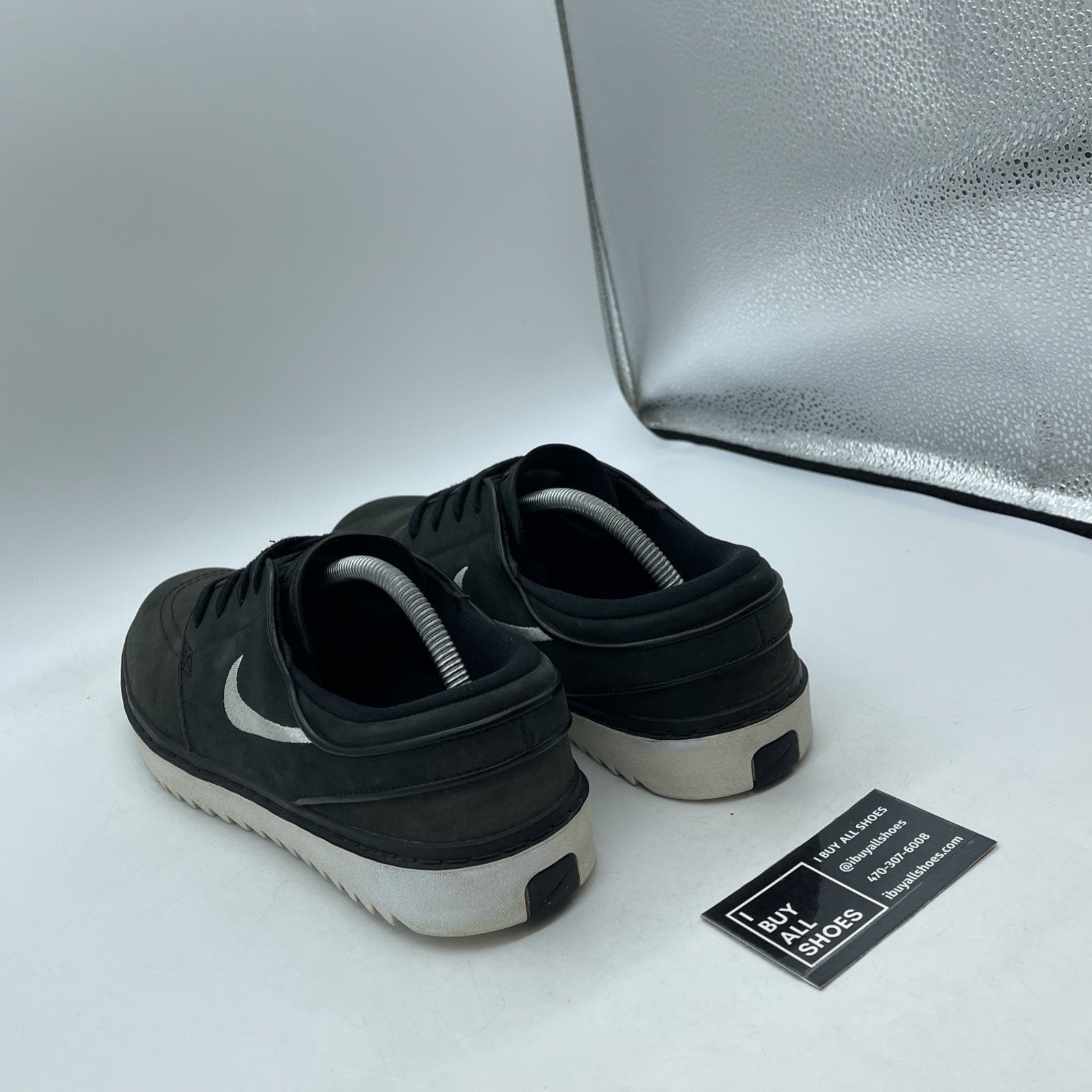 Size 11.5 - Nike Janoski Golf Black White suede (AT4967-004)