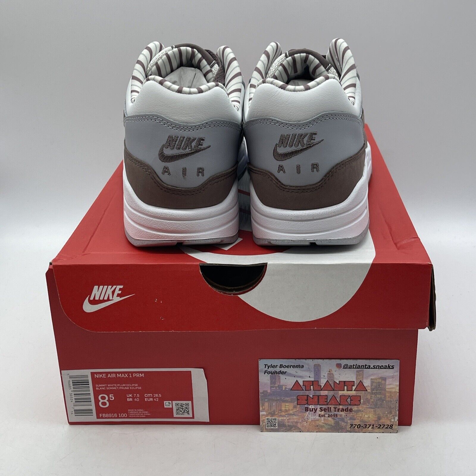 Size 8.5 - Nike Air Max 1 Premium 2023 Shima Shima Suede Leather (FB8916-100)