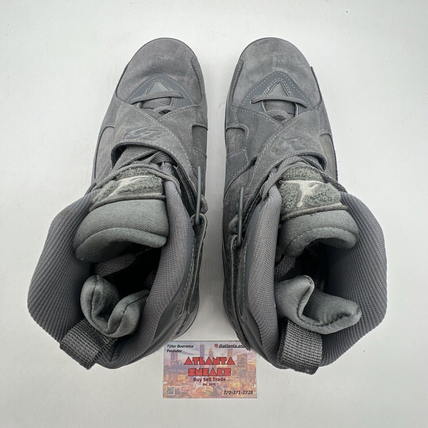 Size 9.5 - Air Jordan 8 Retro Cool Grey Suede (305381-014)
