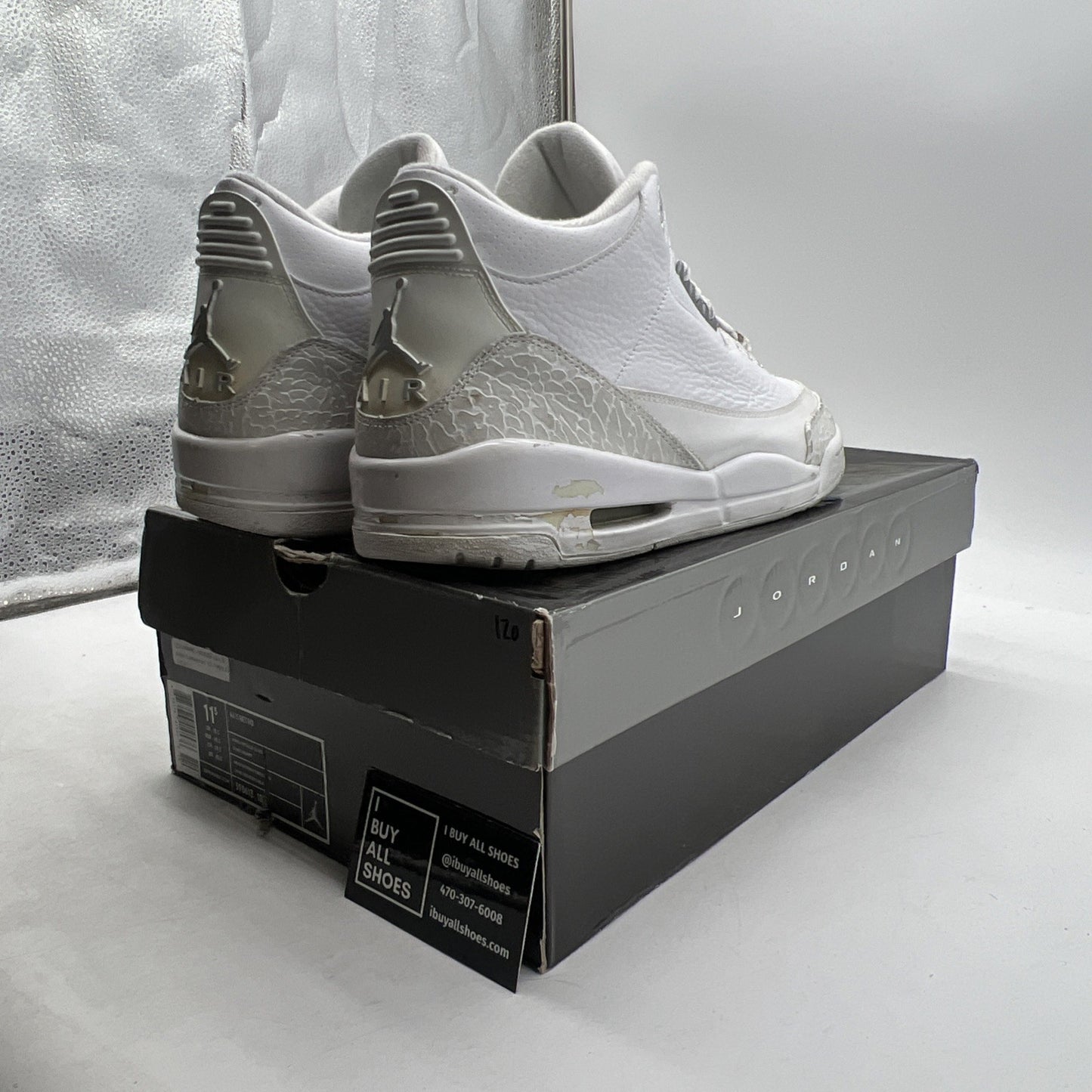 Size 11.5 - Air Jordan 3 Retro Silver Anniversary (398613-102)