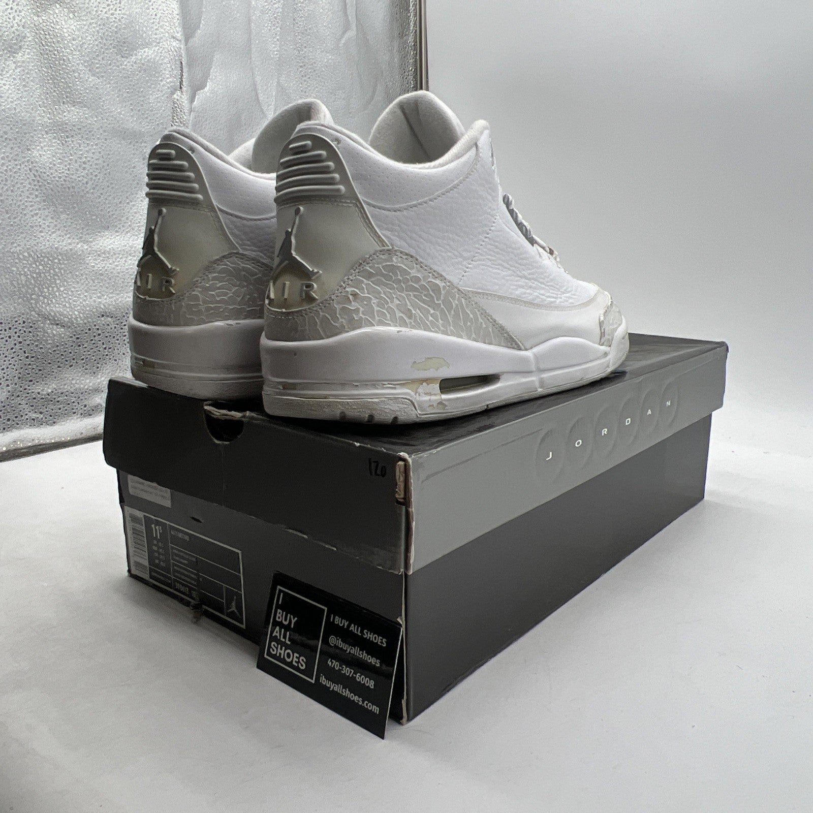 Size 11.5 - Air Jordan 3 Retro Silver Anniversary (398613-102)