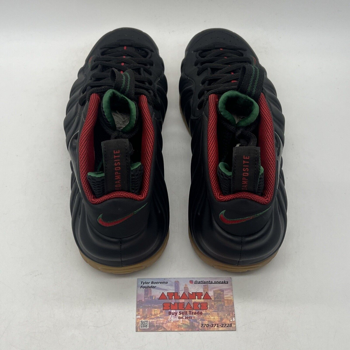 Size 10 - Nike Foamposite Pro Gucci Red Green Black Gum (624041-004)