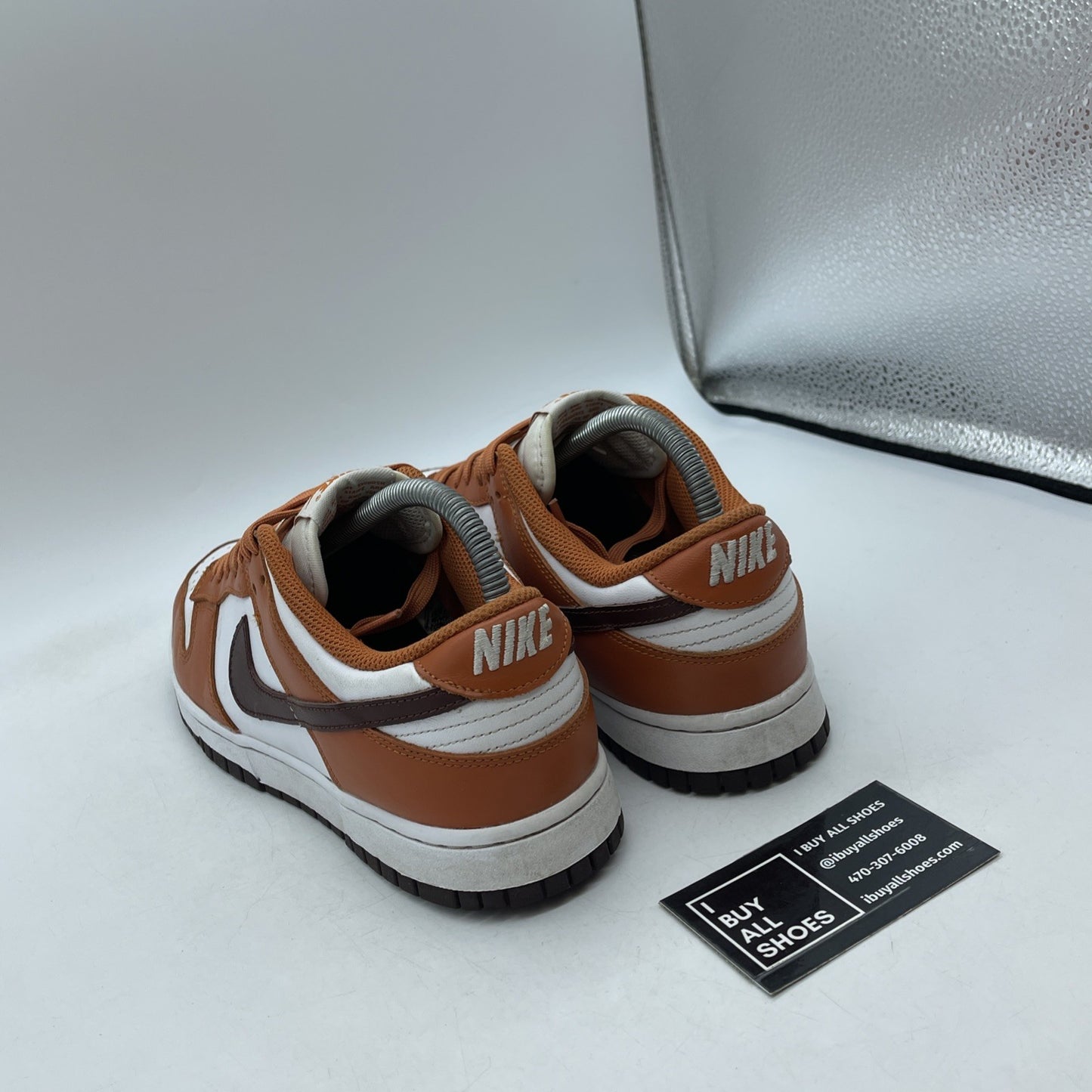 Size 9W - Nike Dunk Low Bronze Eclipse Orange White Leather (DQ4697-800)