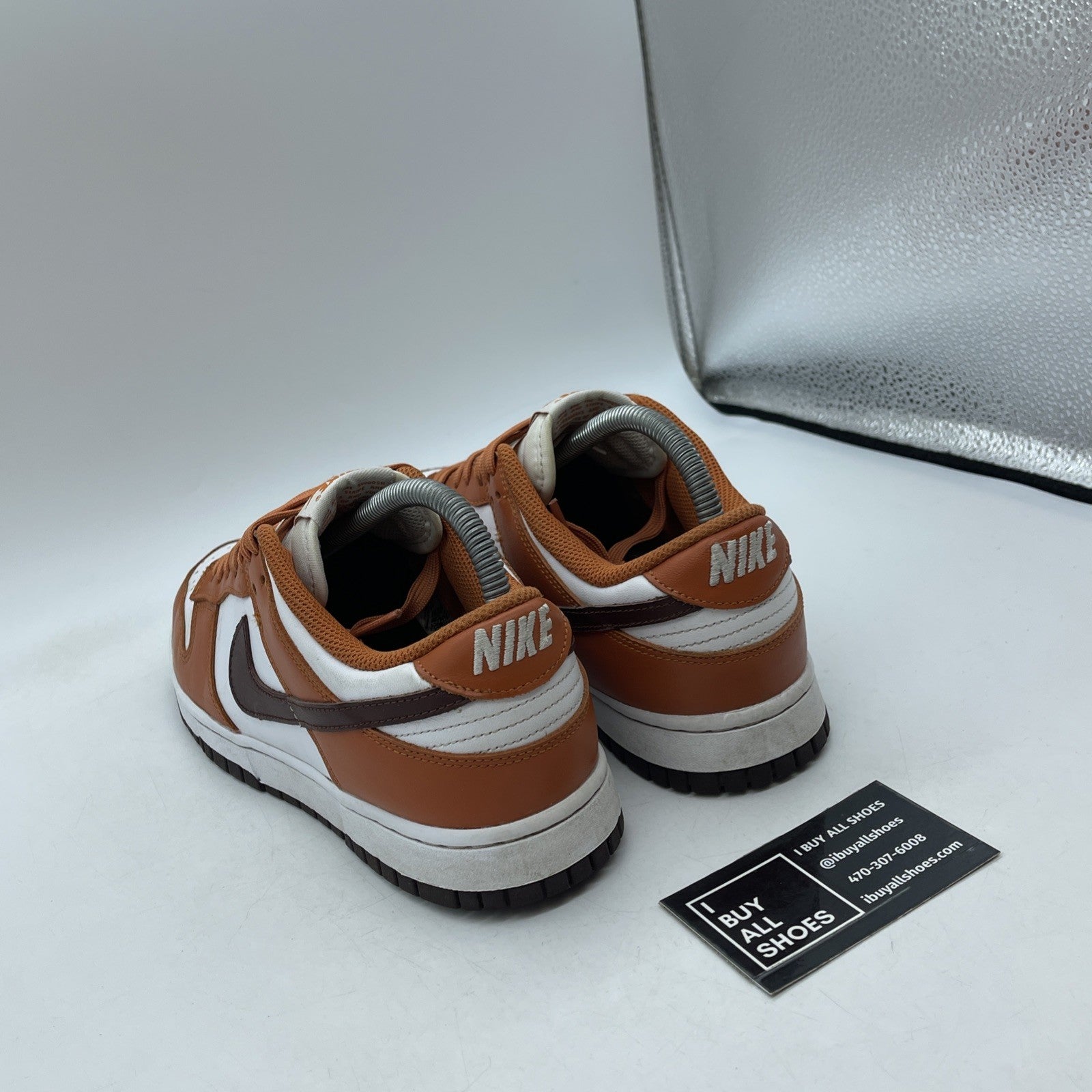 Size 9W - Nike Dunk Low Bronze Eclipse Orange White Leather (DQ4697-800)