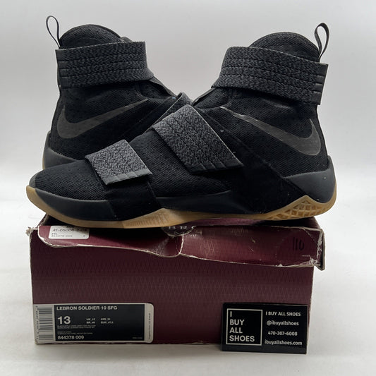 Size 13 - Nike LeBron Soldier 10 SFG Black Gum (844378-009)