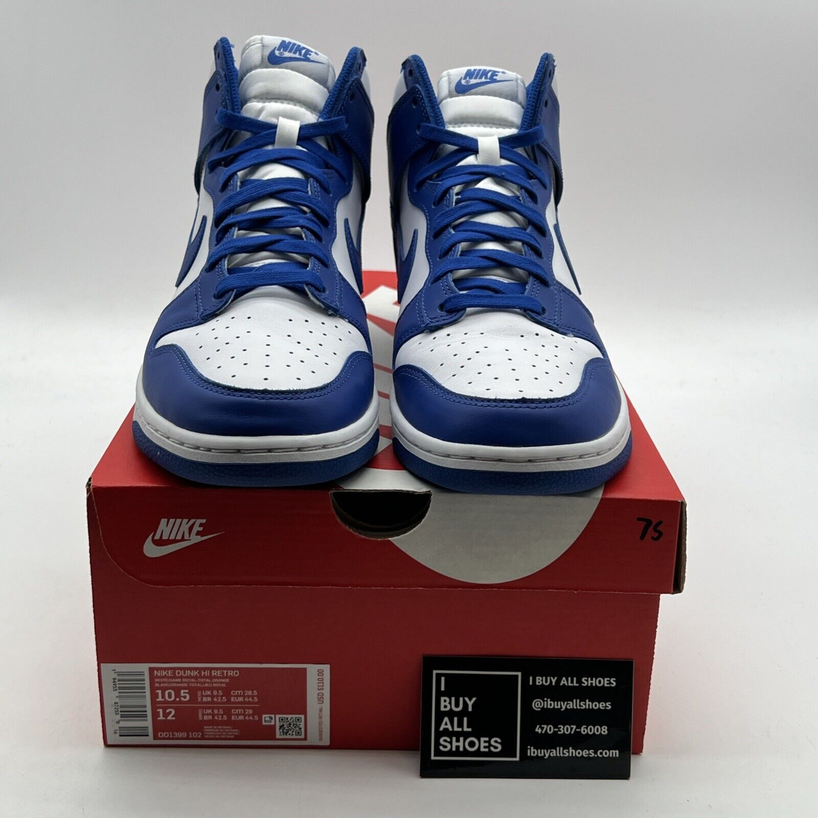 Size 10.5 - Nike Dunk 2021 High Kentucky (DD1399-102)