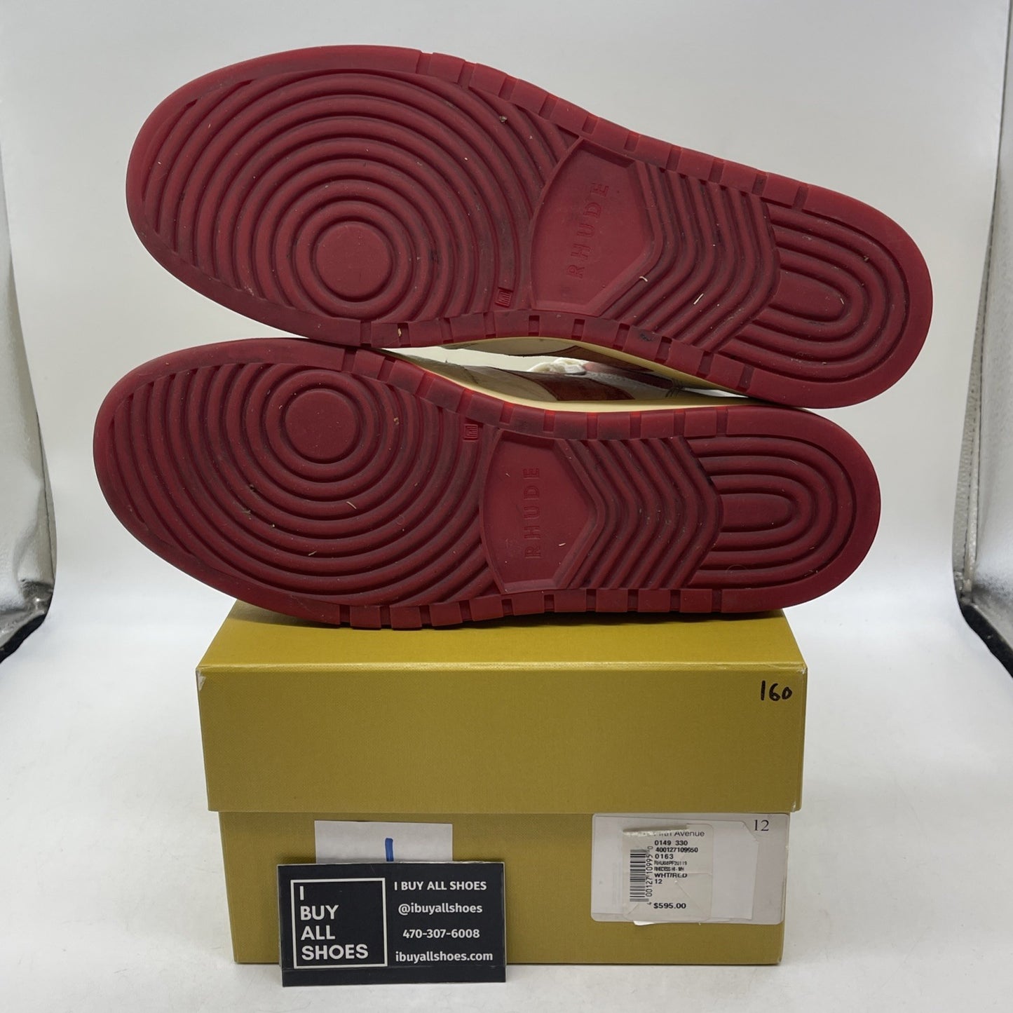 Size 12 - Rhude Rhecess Hi White Red (05AFO14501)