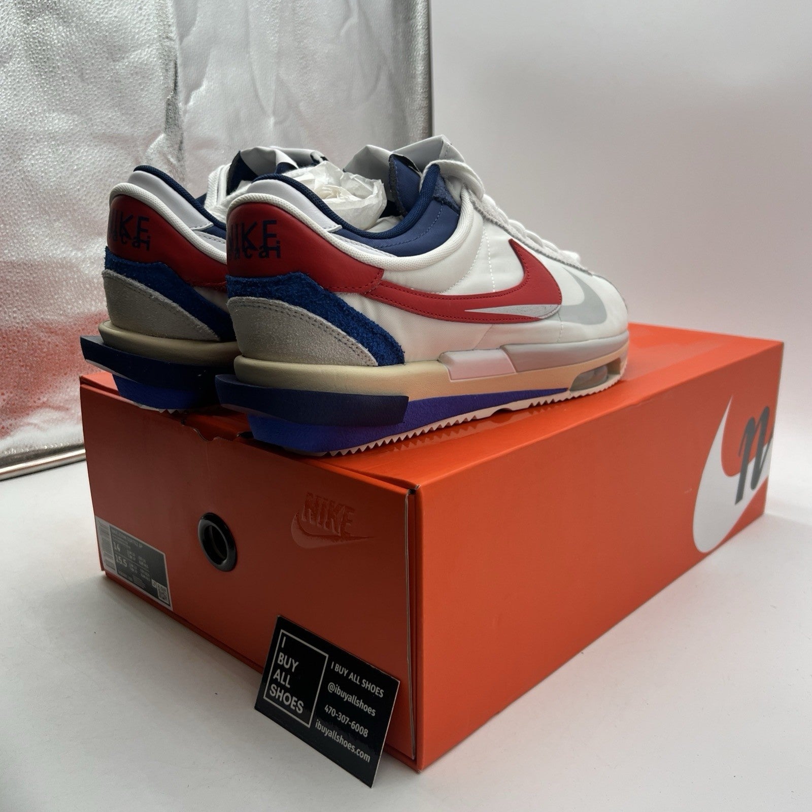 Size 14 - Nike sacai x Zoom Cortez SP OG (DQ0581-100)