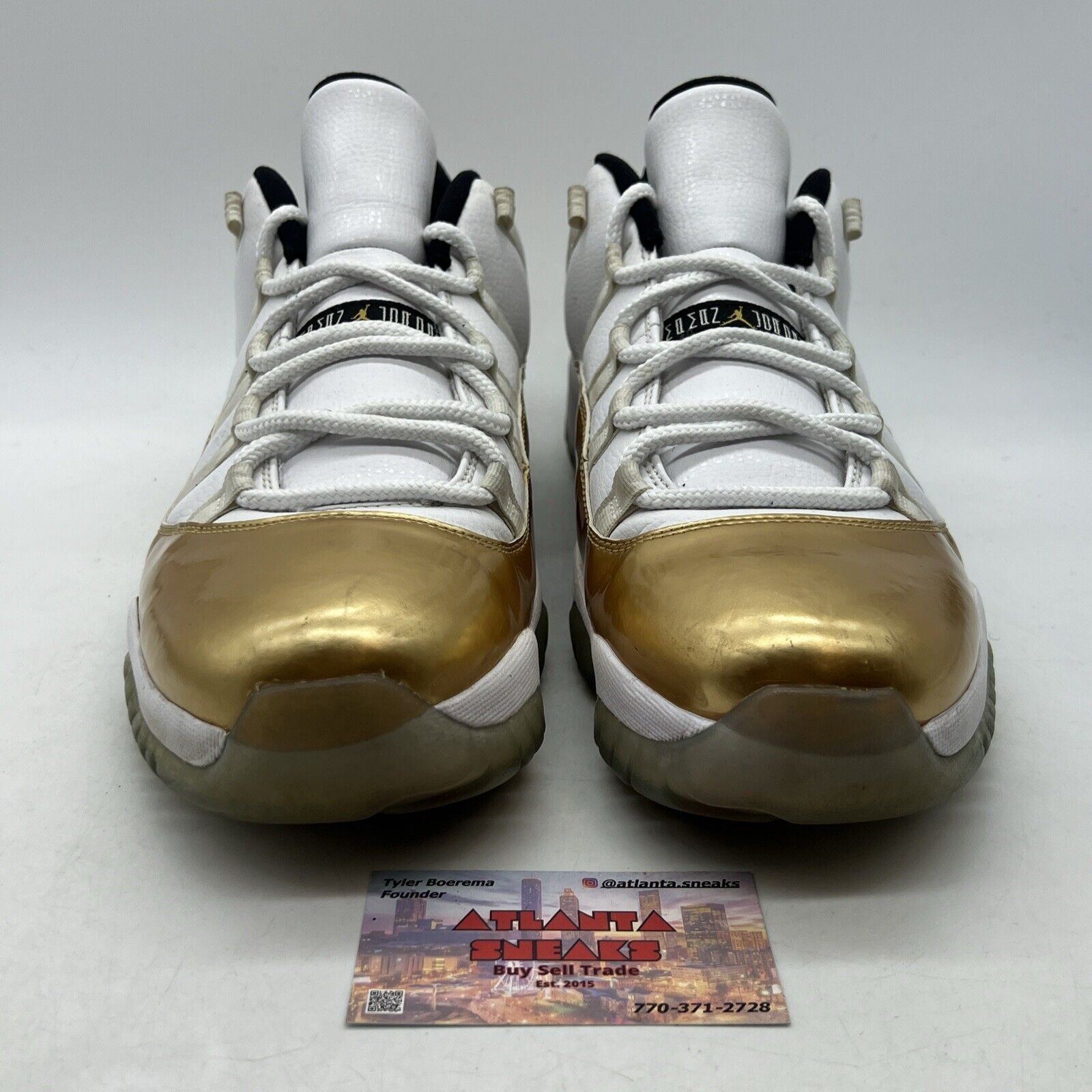 Size 13 - Air Jordan 11 Retro Low Closing Ceremony White Gold Leather 528895-103