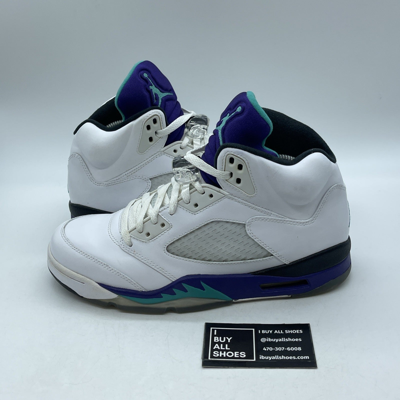 Size 9 - Air Jordan 5 Retro Grape 2013 White Black Purple (136027-108)