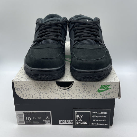 Size 10 - Air Jordan 4 RM Black Cat Black White Suede (FQ7939-004)