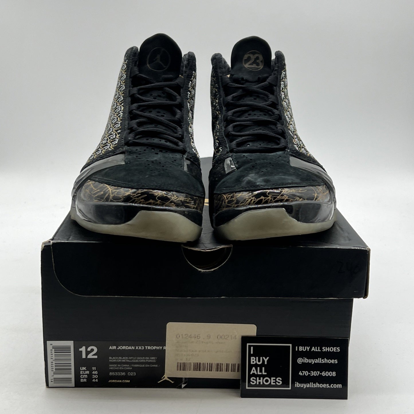 Size 12 - Trophy Room x Air Jordan 23 Retro Black (853336-023)
