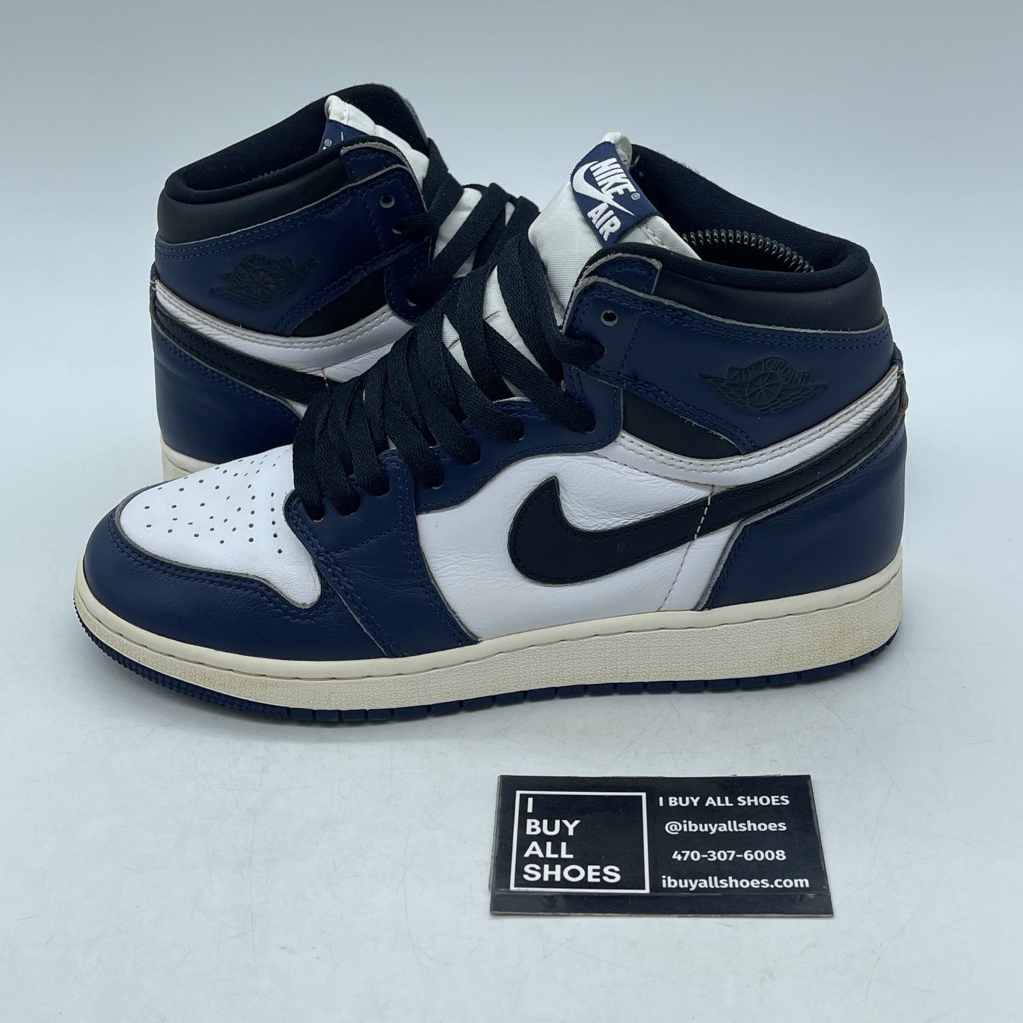 Size 6.5Y (GS) Air Jordan 1 Retro OG “Midnight Navy” (FD1437-401)