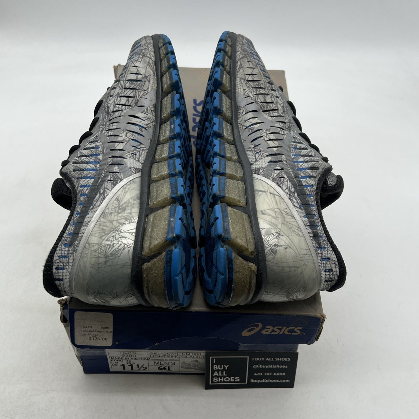 Size 11.5 - ASICS GEL-Quantum 360 Low Gray (T5J1N-9390)