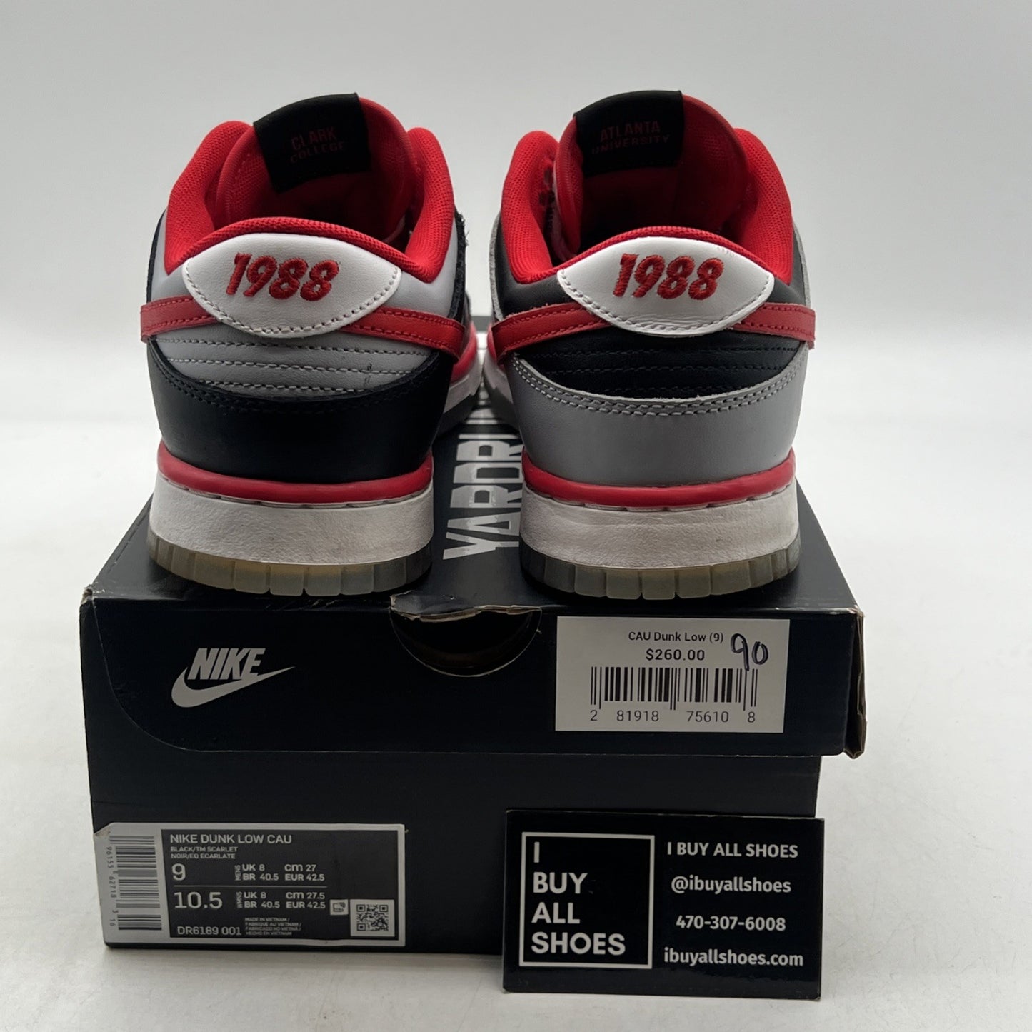 Size 9 - Nike Clark Atlanta University x Dunk Low Panthers (DR6189-001)