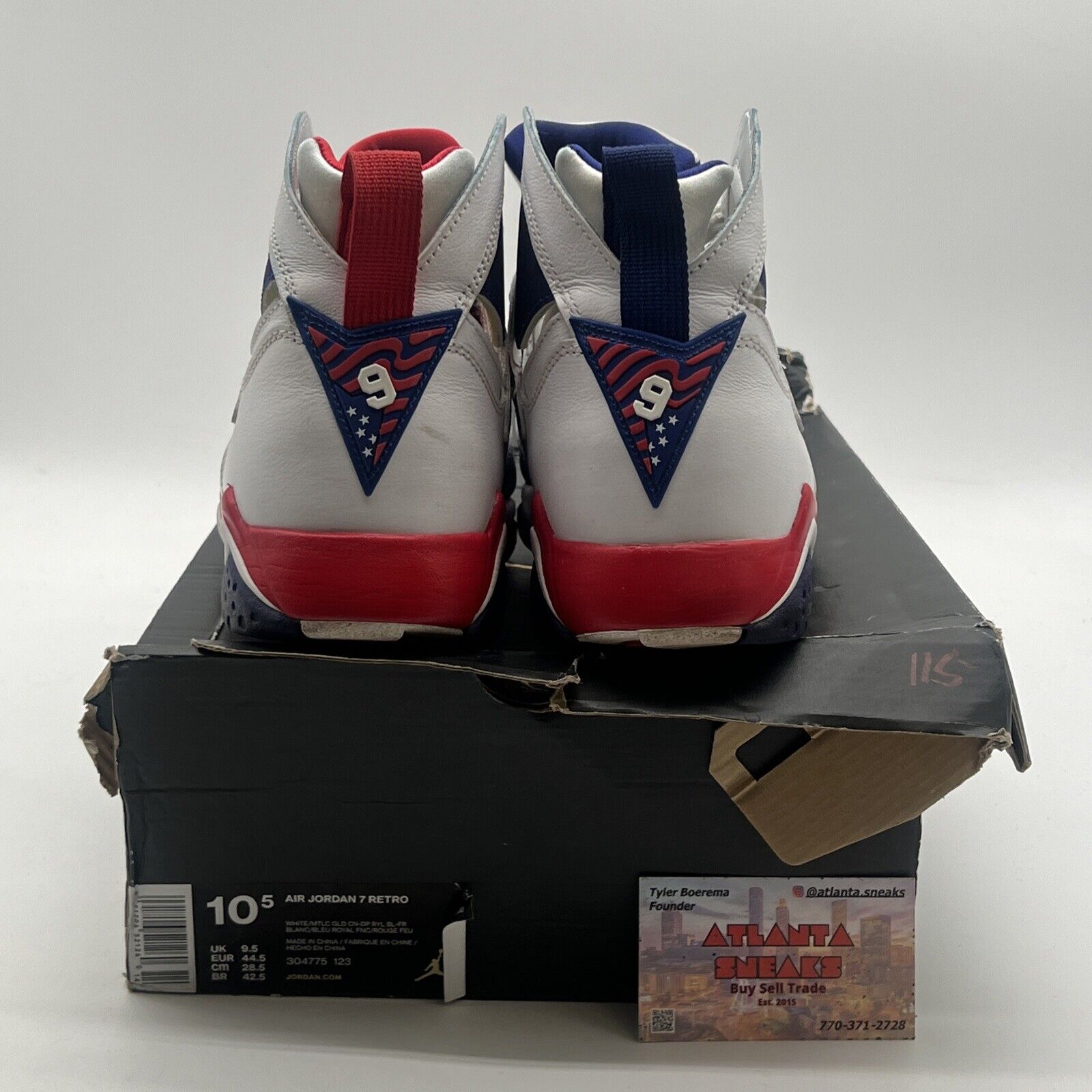 Size 10.5 - Air Jordan 7 Retro Tinker Alternate (304775-123)