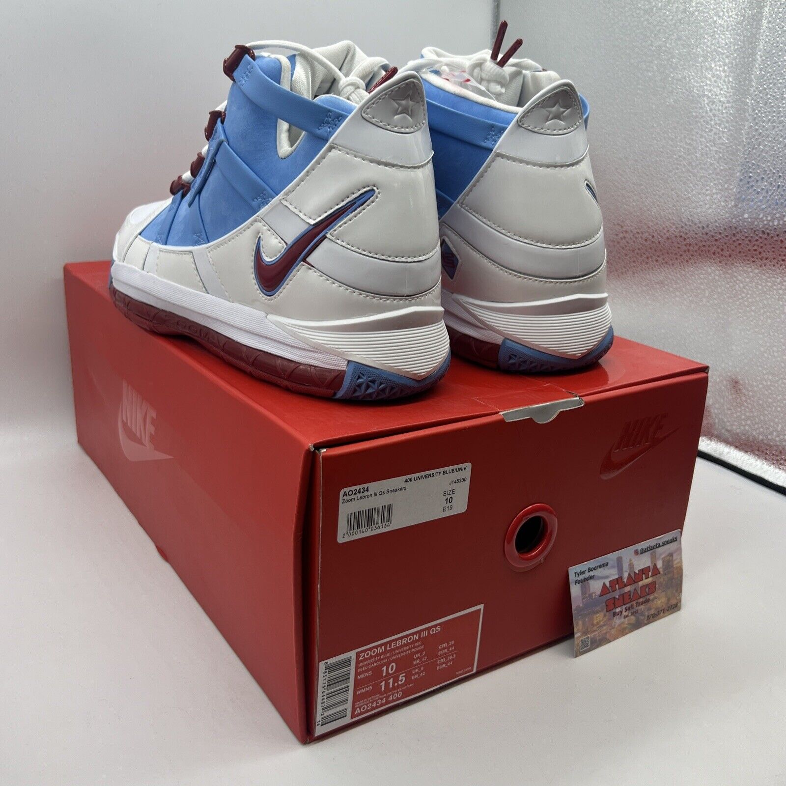 Size 10 - Nike Zoom LeBron 3 Houston Oilers Brand New Og All University Blue